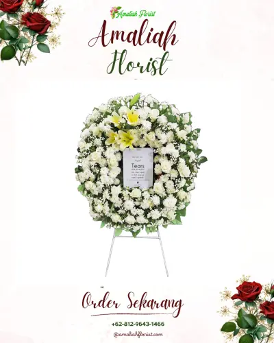 Krans Bunga Duka Cita di Sabungan Sipabangun