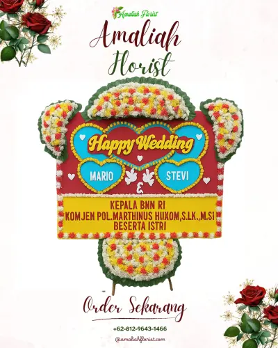 Karangan Papan Bunga Pernikahan di Sabungan Sipabangun